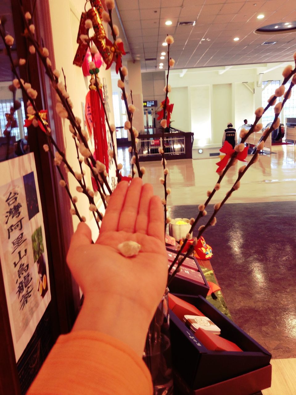 indoors, person, hanging, holding, part of, decoration, illuminated, table, cropped, close-up, celebration, art and craft, creativity, variation, paper, large group of objects, cultures