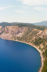 Scenic overlook of crater lake, oregon