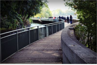 Footbridge amidst trees