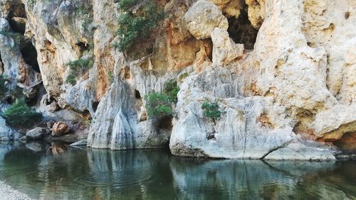 Rock formations in sea