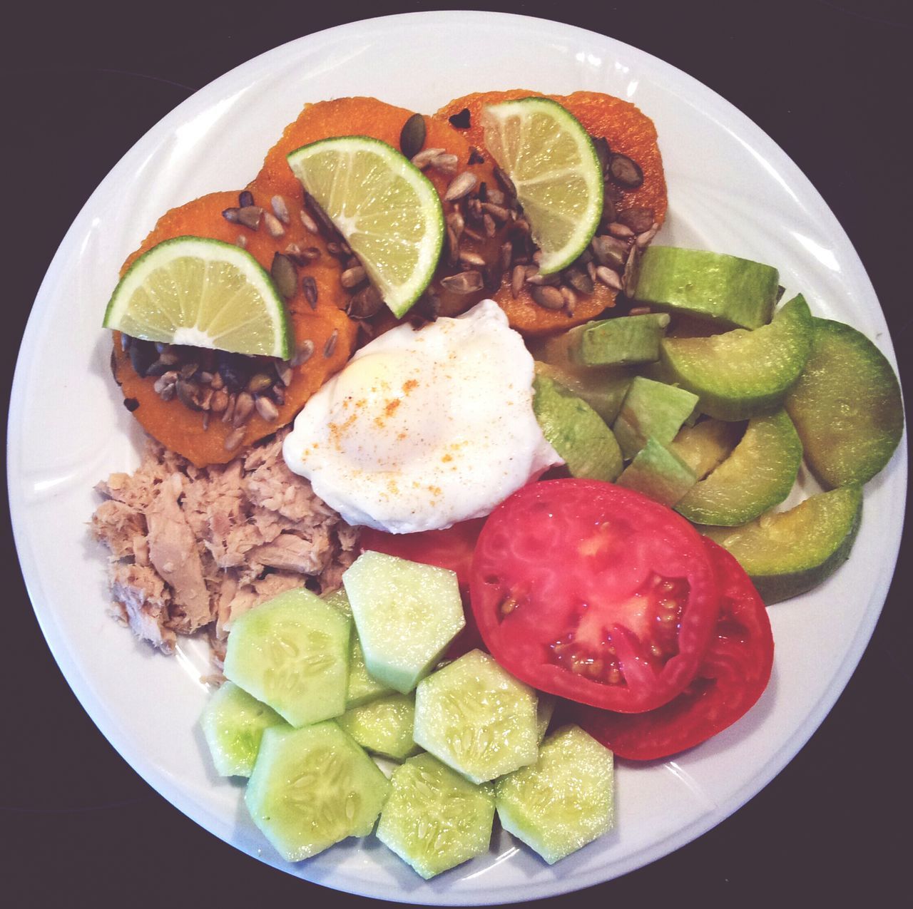 food and drink, food, freshness, indoors, ready-to-eat, plate, still life, healthy eating, high angle view, table, serving size, directly above, indulgence, meal, bowl, slice, variation, fruit, no people, served