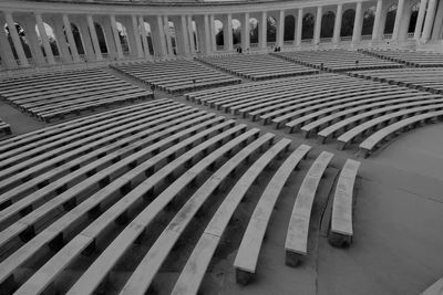 High angle view of staircase in building