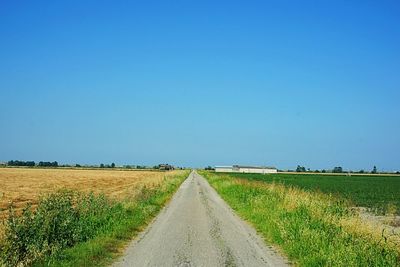 Country road along landscape