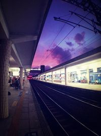 Railroad station platform