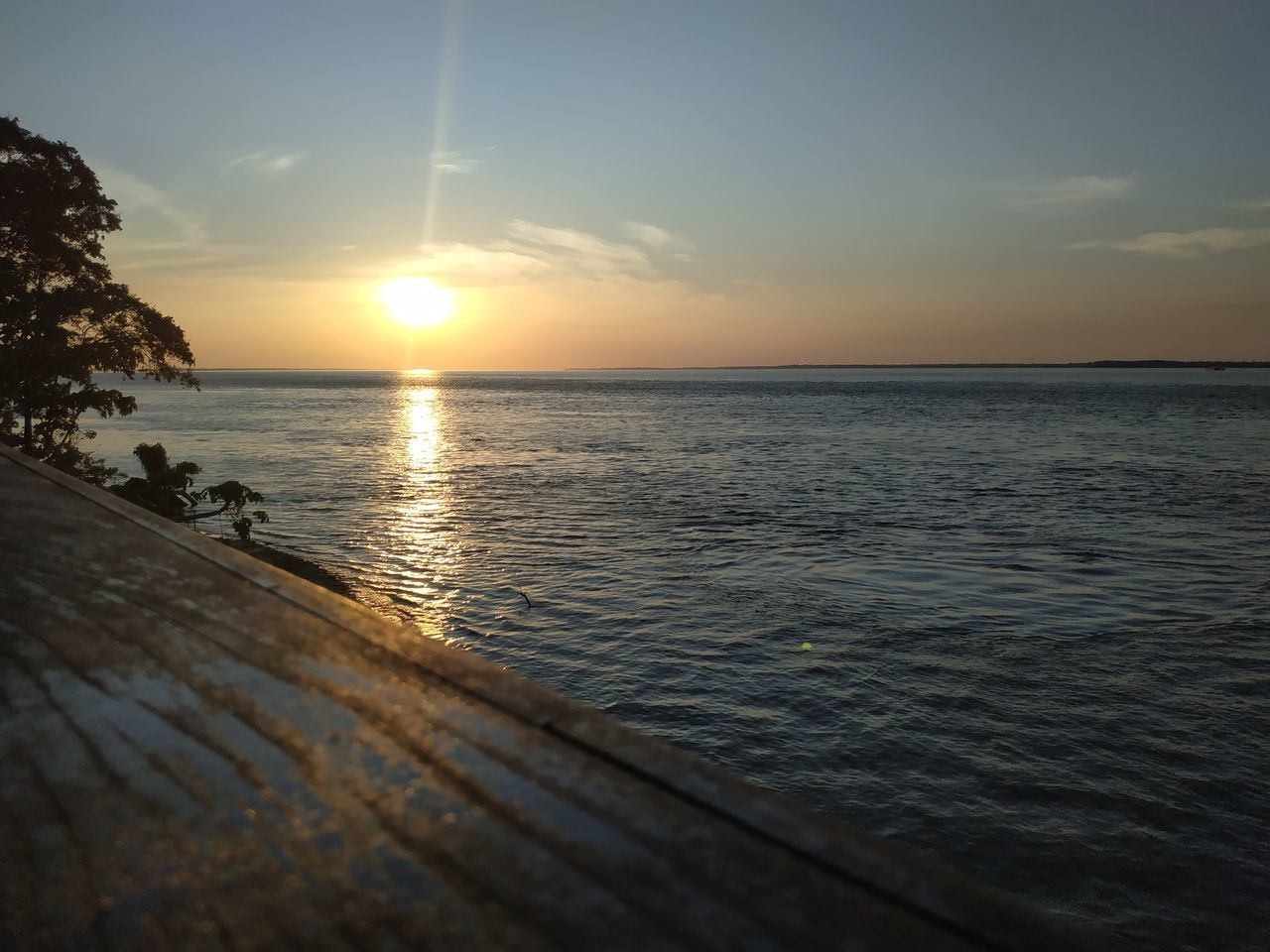 SCENIC VIEW OF SUNSET OVER SEA