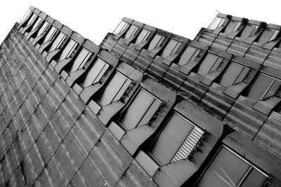 Low angle view of building against clear sky