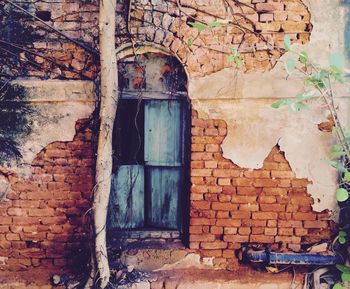 Brick wall with brick wall