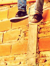 Close-up of brick wall