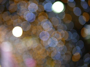 Defocused image of illuminated lights