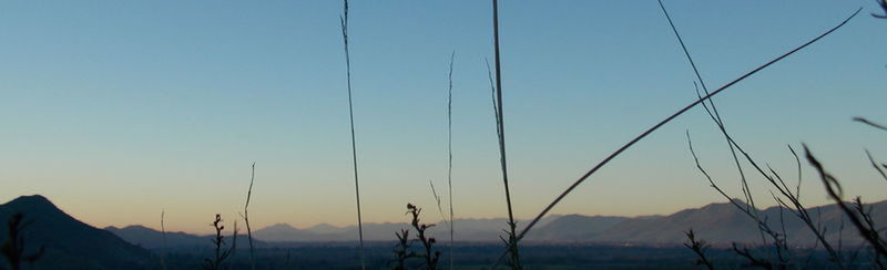 Scenic view of landscape against sky during sunset