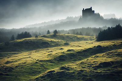 Panoramic view of landscape against sky