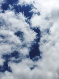 Low angle view of cloudy sky