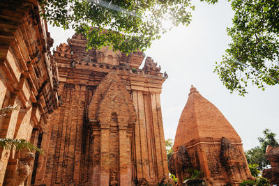 Low angle view of historical building against sky