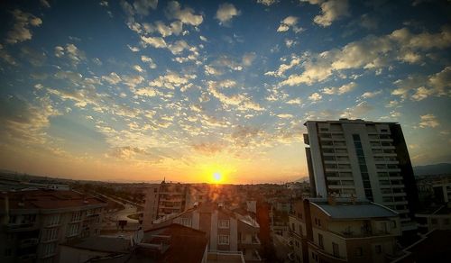 Cityscape at sunset
