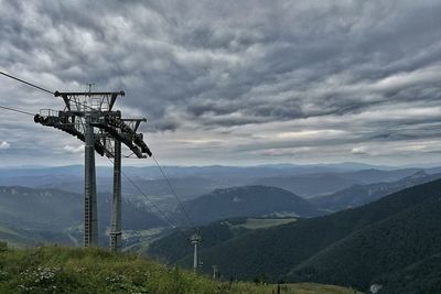 Clouds over mountains