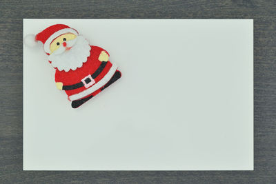 High angle view of christmas decoration