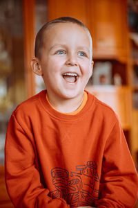 Portrait of boy looking away