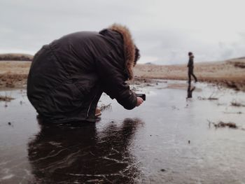 Woman in water