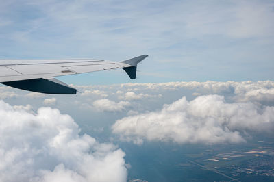 Airplane flying in sky