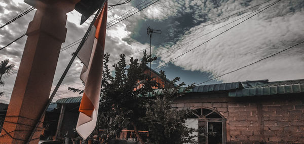 Low angle view of traditional building against sky