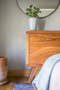 Potted plant on table