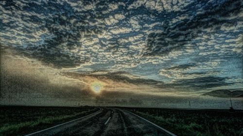 Road passing through landscape