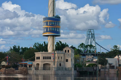 View of building against cloudy sky