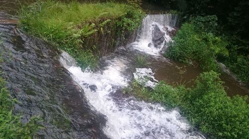 Close-up of waterfall