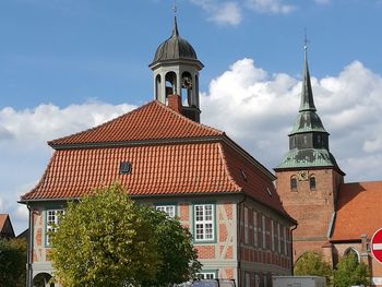 Low angle view of building against sky