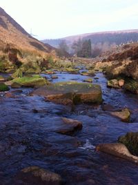 River flowing through rocks