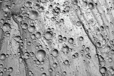 Small craters in mud volcanoes's clay river. buzau county, romania.