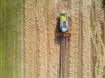 View of agricultural machine on field