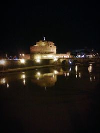 Illuminated city at night