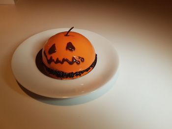 Close-up of cake on table