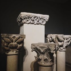 Close-up of carving on wall