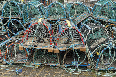 Close-up of fishing net