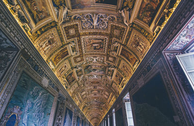 Low angle view of ceiling of building