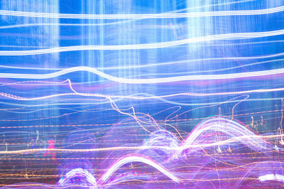 Digital composite image of light trails