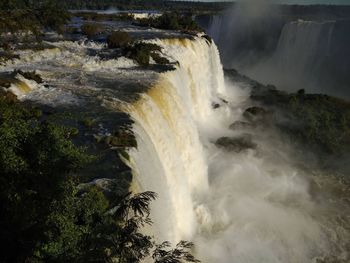 Scenic view of waterfall