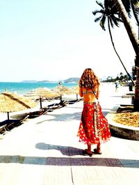 Woman relaxing in water