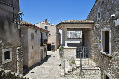 A street of pietrelcina, a mountain town in the province of benevento, italy.