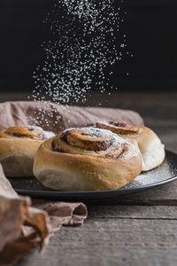 Close-up of bread on table