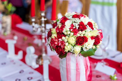 Close-up of rose bouquet