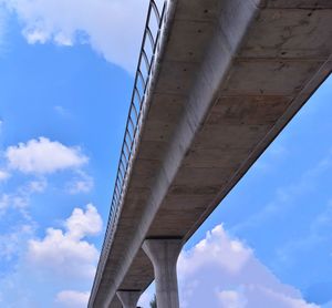 Low angle view of bridge against sky