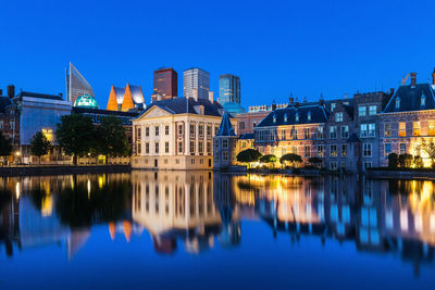 Reflection of buildings in river