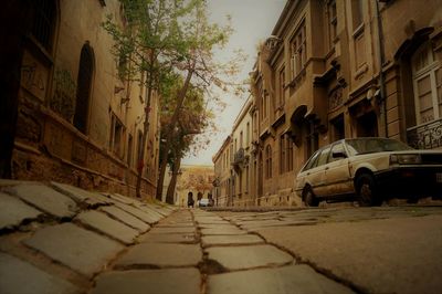 View of street in city