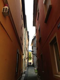 Narrow alley with buildings in background