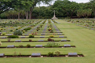 Commonwealth war graves,chungkai war cemetery in kanchanaburi thailand