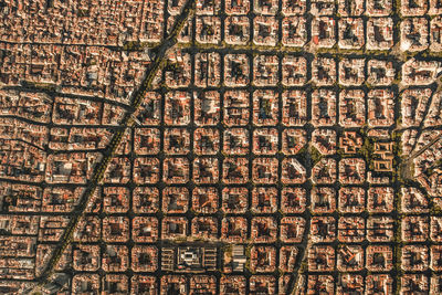 Spain, catalonia, barcelona, helicopter view of densely populated residential district