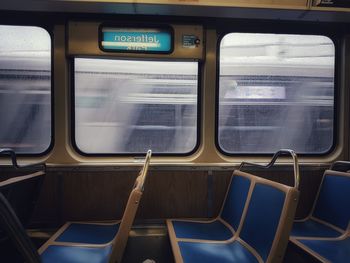 Train passing through window